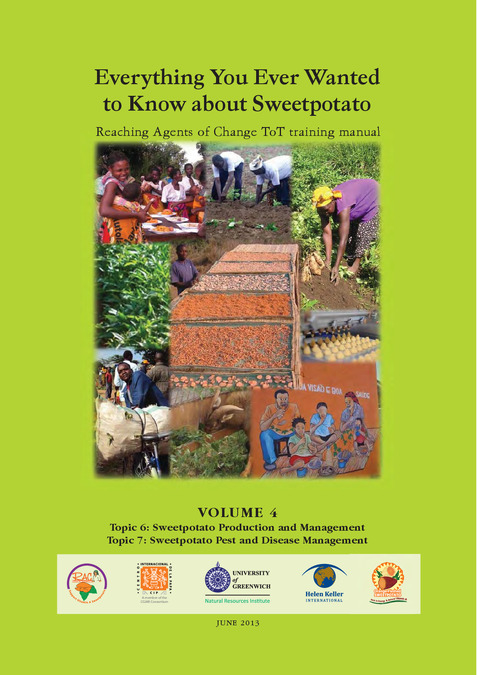 Everything you ever wanted to know about sweetpotato: Reaching agents of change ToT manual. 4: Sweetpotato production and management; sweetpotato pest and disease management