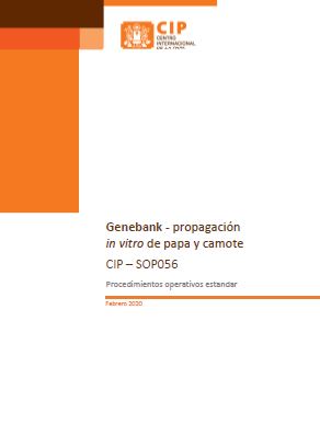 Genebank ‐ propagacion in vitro de papa y camote. CIP – SOP056 V 3.0