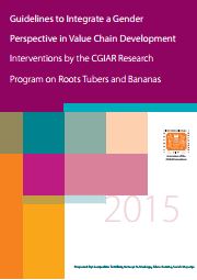 Guidelines to integrate a gender perspective in value chain development interventions by the CGIAR Research Program on roots tubers and bananas
