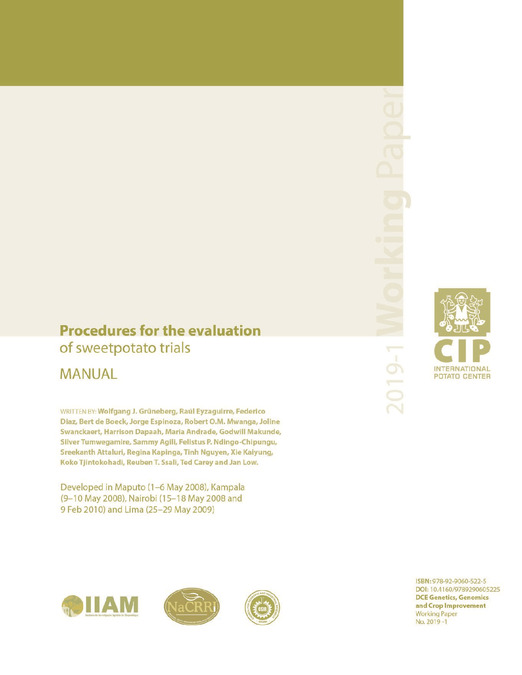 Procedures for the evaluation of sweetpotato trials